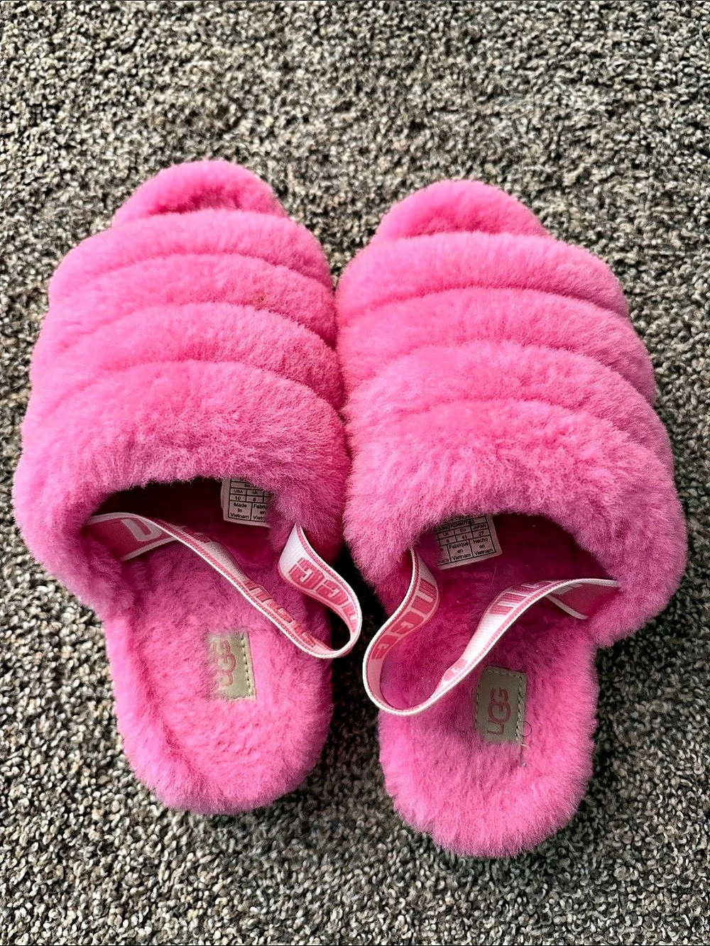 UGG Disco Cross Slide Pink Slippers US 10